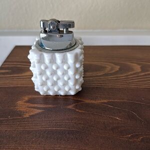 Vintage Fenton Hobnail Milkglass Table  Decor